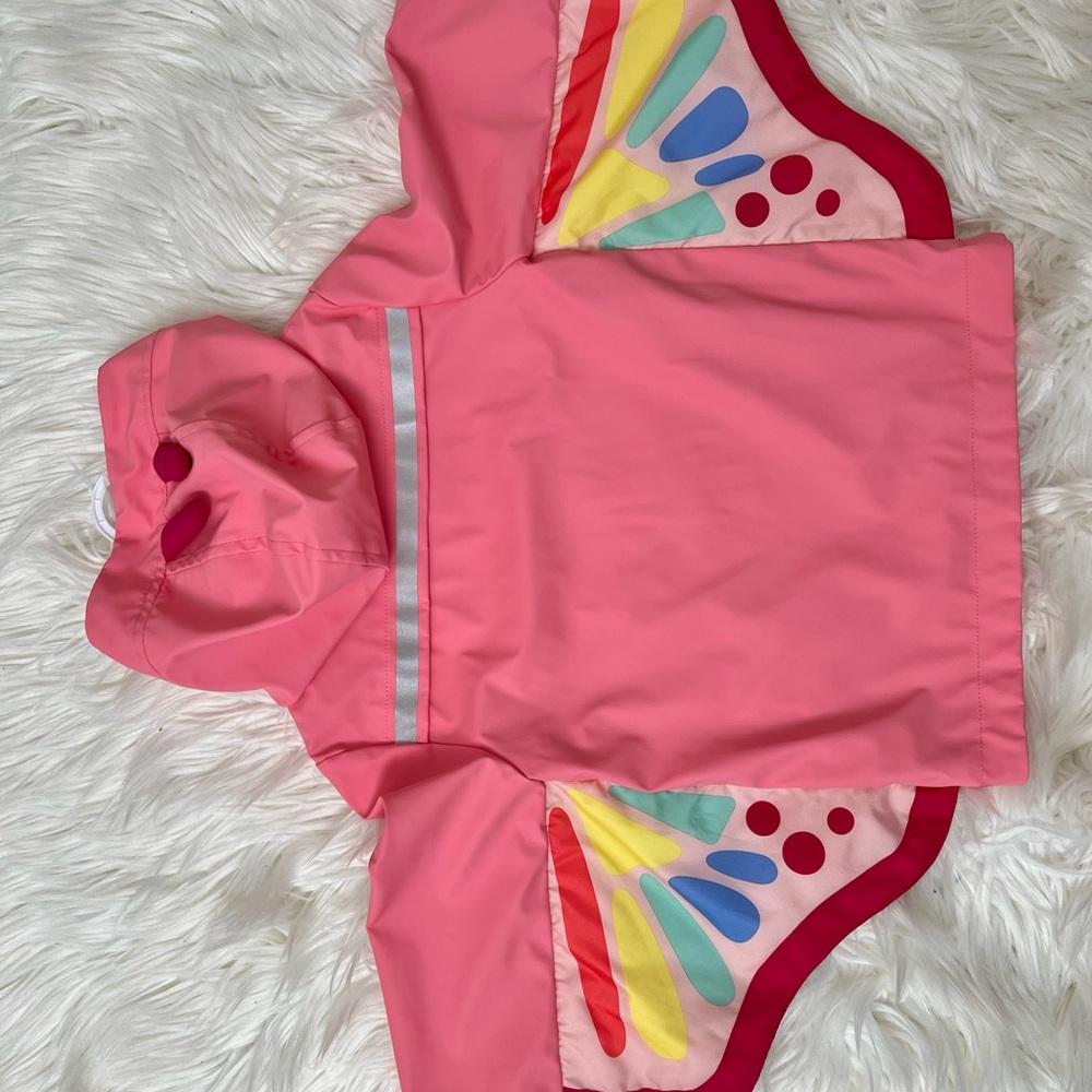 Cat & Jack Pink Raincoat with Colorful Lining - Picture 4 of 5